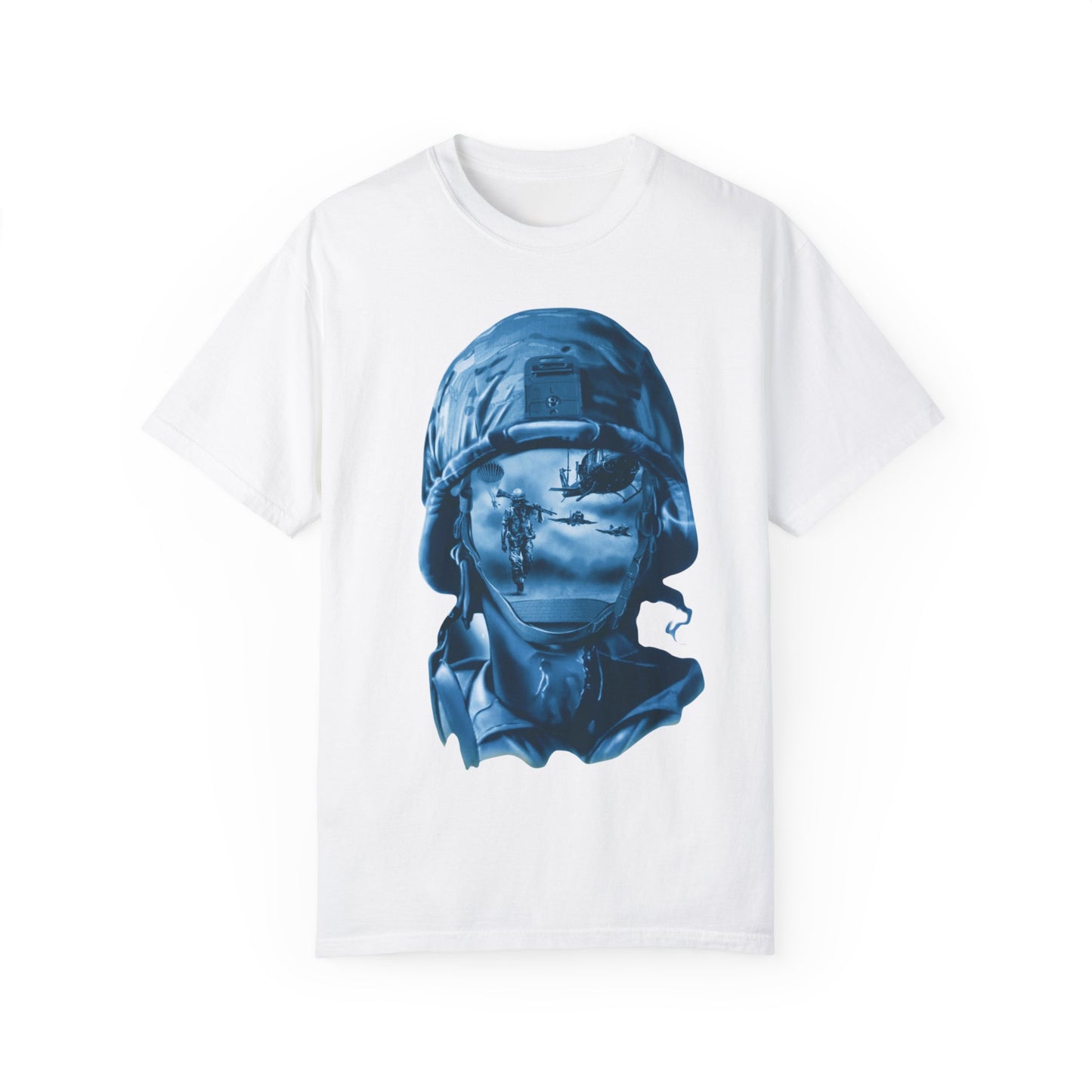 “Anonymous Soldier” Sneaker Match Tee– Designed for Jordan 4 Retro Military Blue