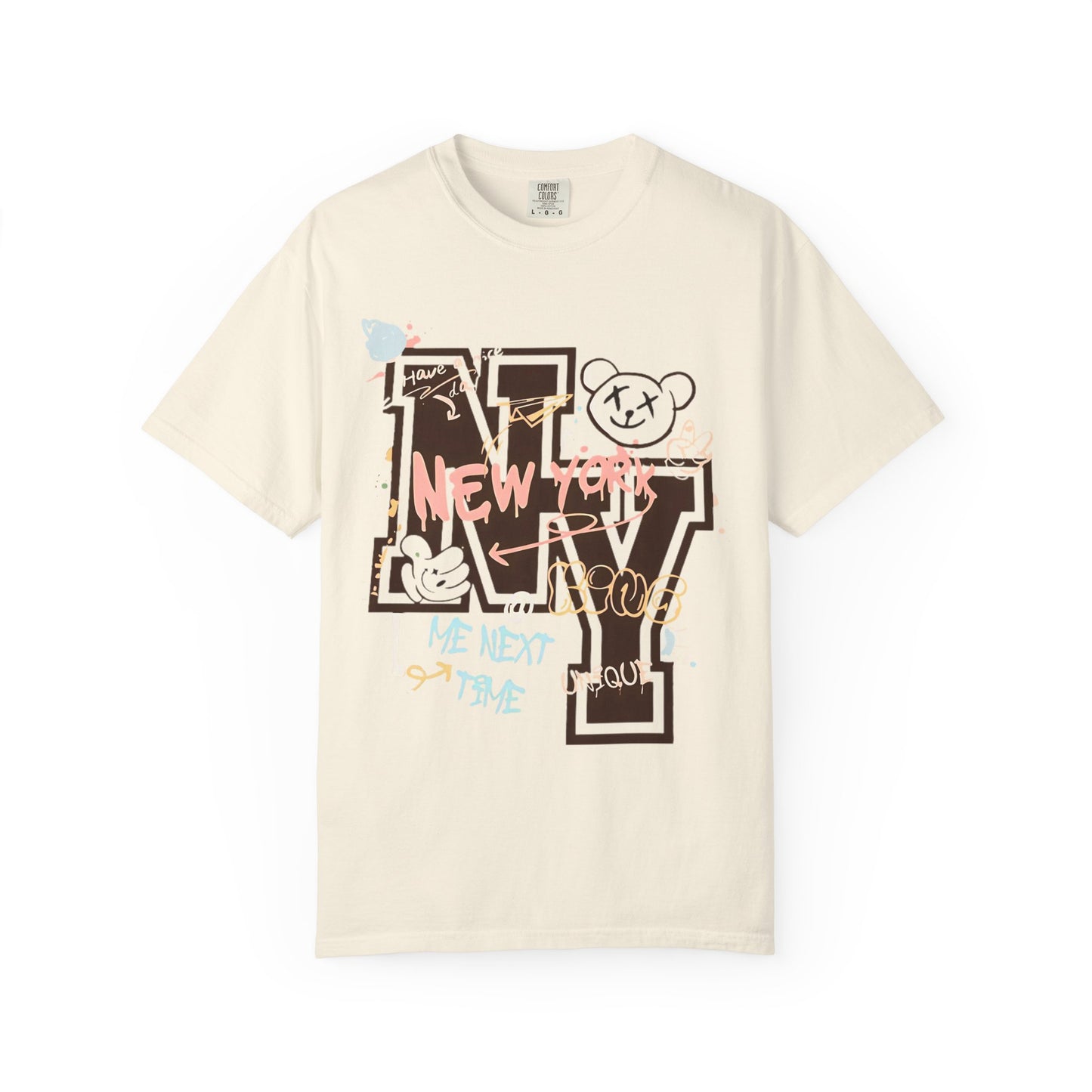New York Chaos Tee Comfort Colors Sneaker Match T-Shirt | Nike Dunk Glacier Blue Arctic Orange Match | Street Art Graphic