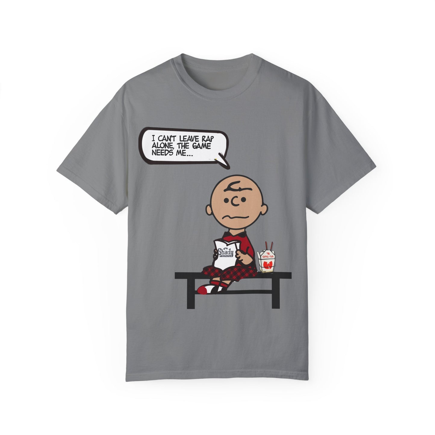 "The Game Needs Me" Charlie Brown Sneaker Match Tee – Air Jordan 1 Mid Gym Red