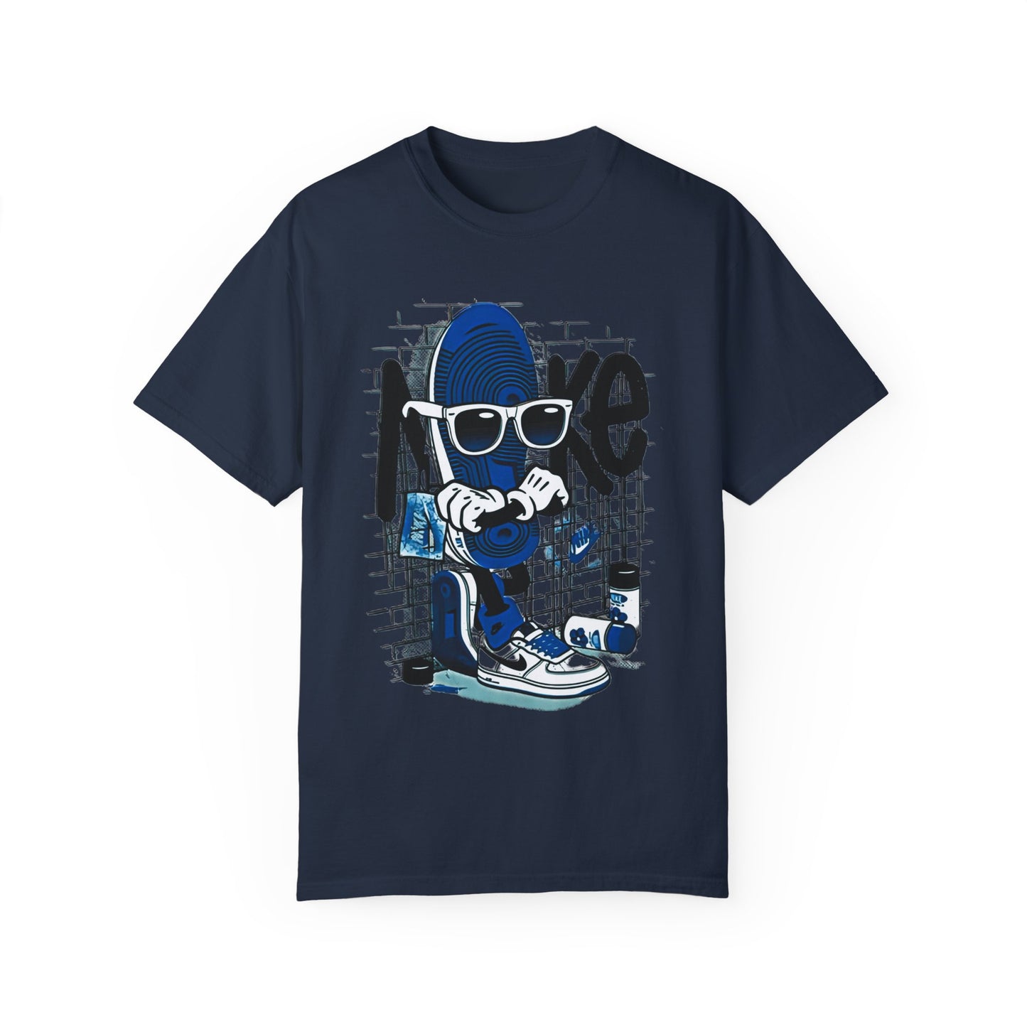 Up Against The Wall Tee Match For Jordan 1 Royal Blue