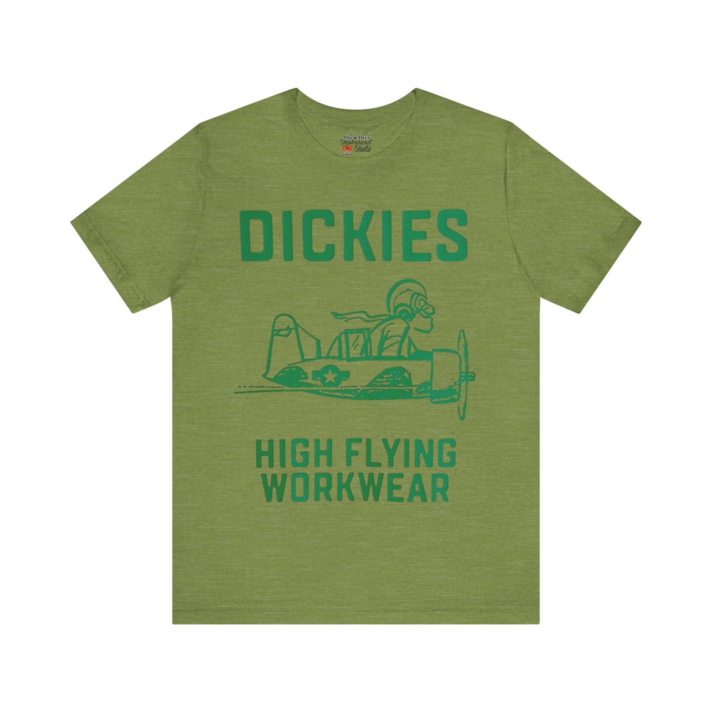 Vintage Style Dickies Workwear Tshirt Match for Adidas Campus VULC In Green
