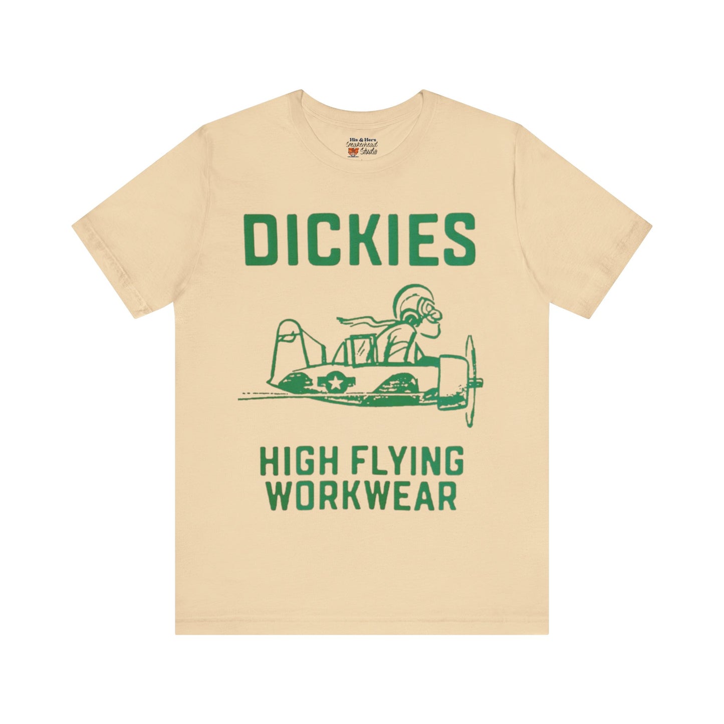 Vintage Style Dickies Workwear Tshirt Match for Adidas Campus VULC In Green