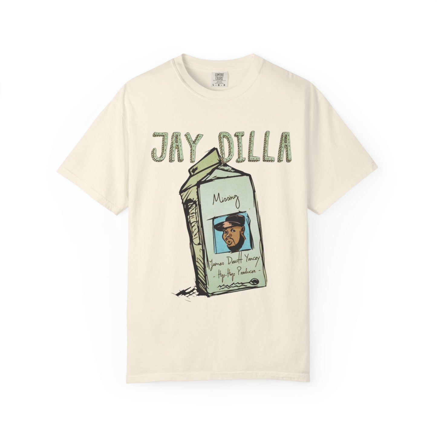"Missing Legends: J Dilla Memorial Tee match for Air Force 1 in Jade Horizon
