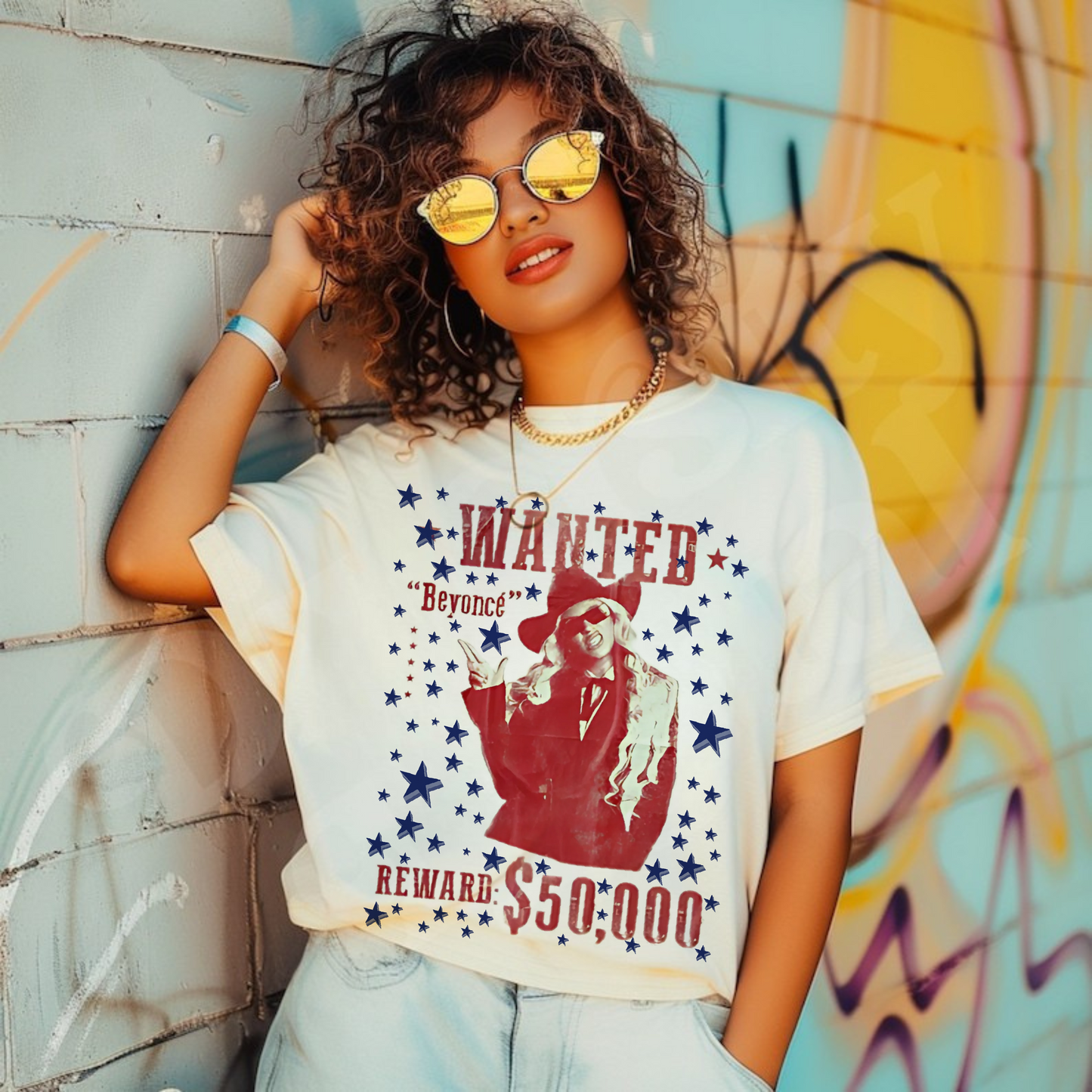 Cowboy Carter Beyoncé Wanted Tee Match for Rare Air Cinnabar