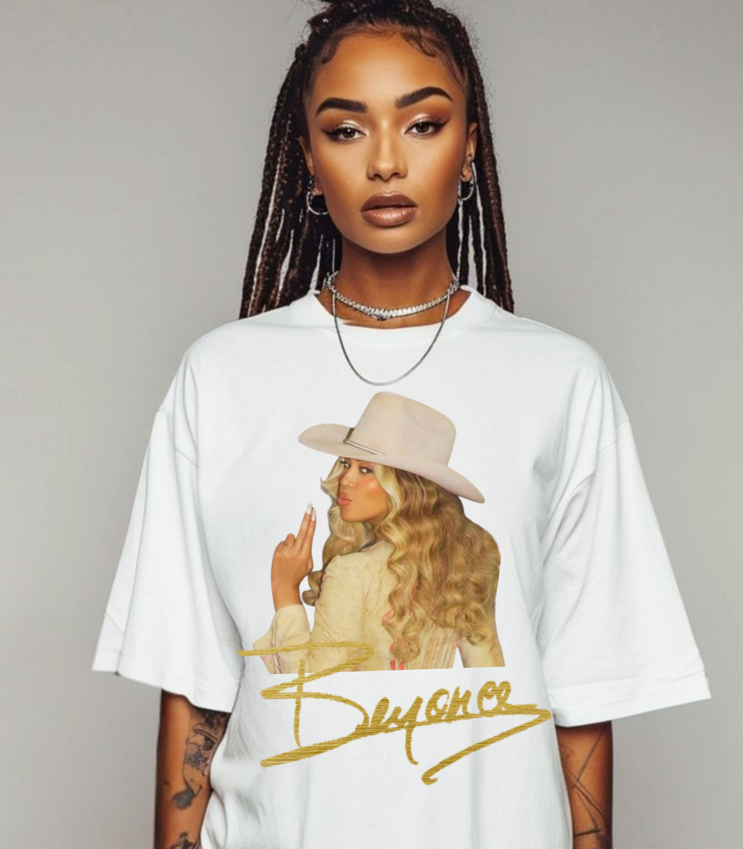 Jordan Net 4 Match Cowboy Carter Tee Give Them Bey Collection
