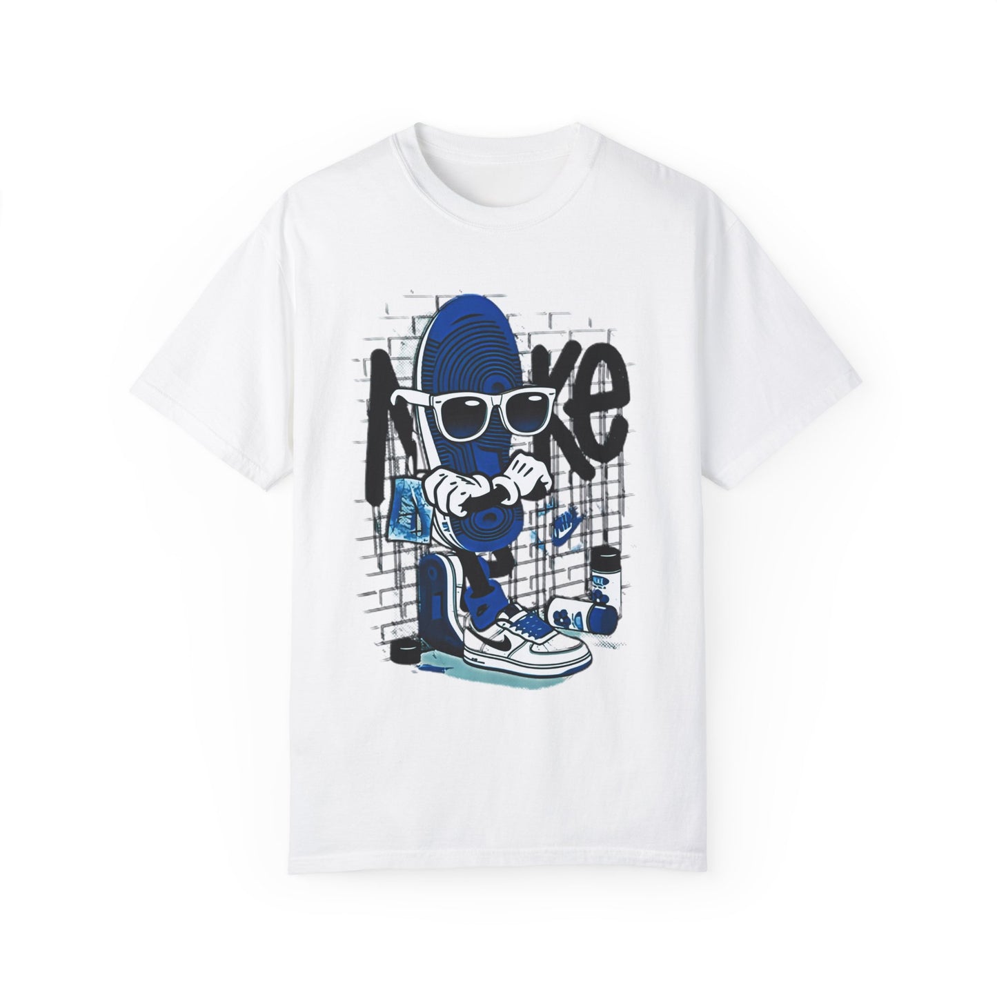 Up Against The Wall Tee Match For Jordan 1 Royal Blue