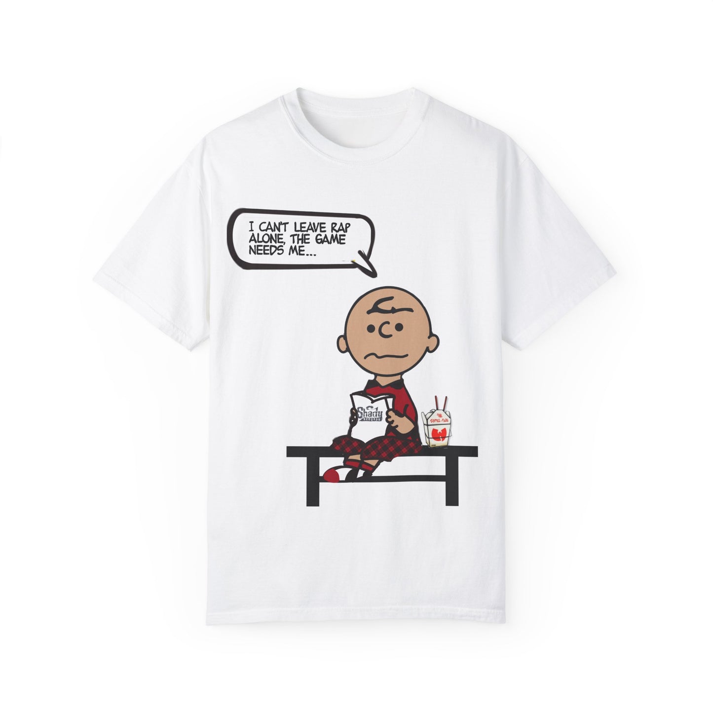 "The Game Needs Me" Charlie Brown Sneaker Match Tee – Air Jordan 1 Mid Gym Red
