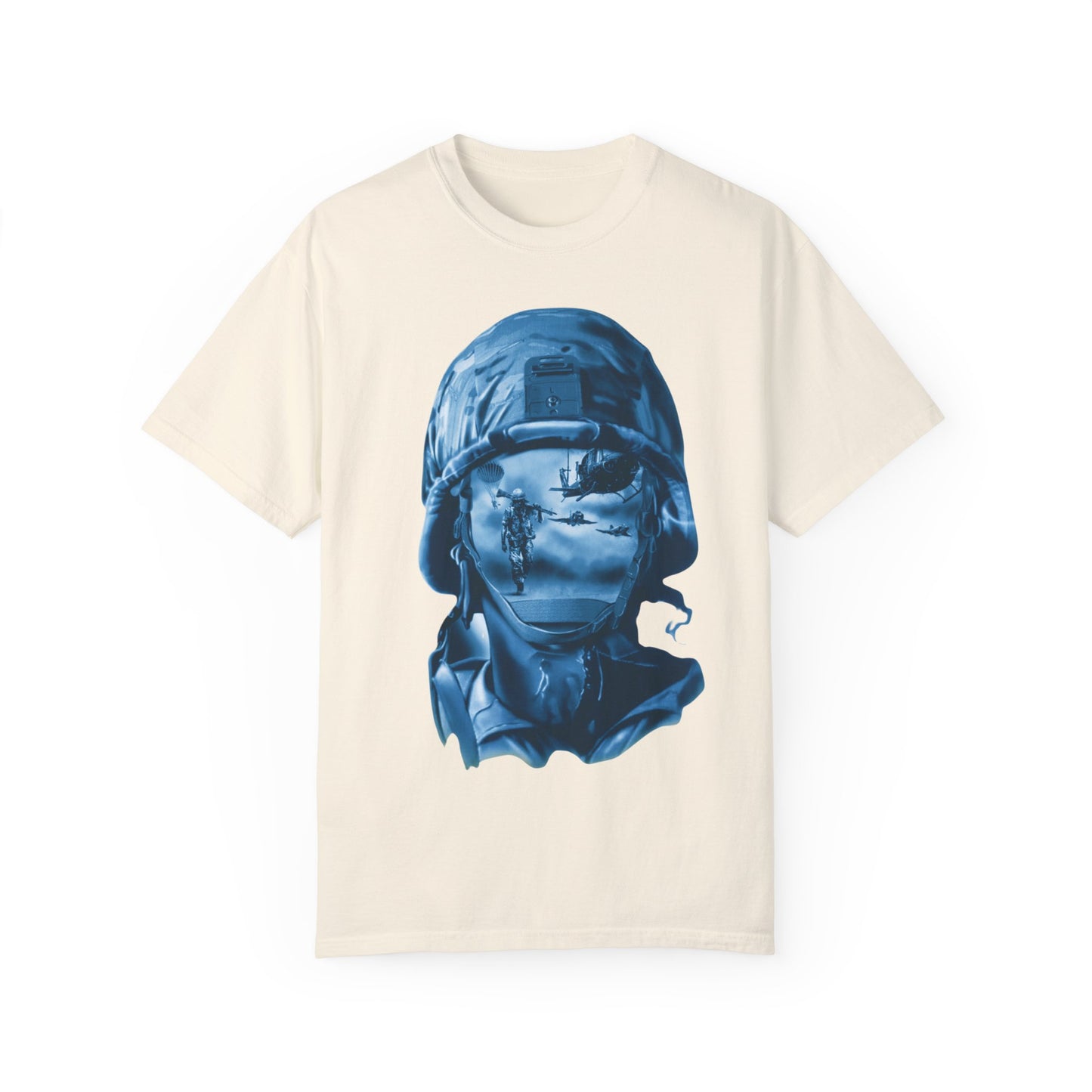 “Anonymous Soldier” Sneaker Match Tee– Designed for Jordan 4 Retro Military Blue