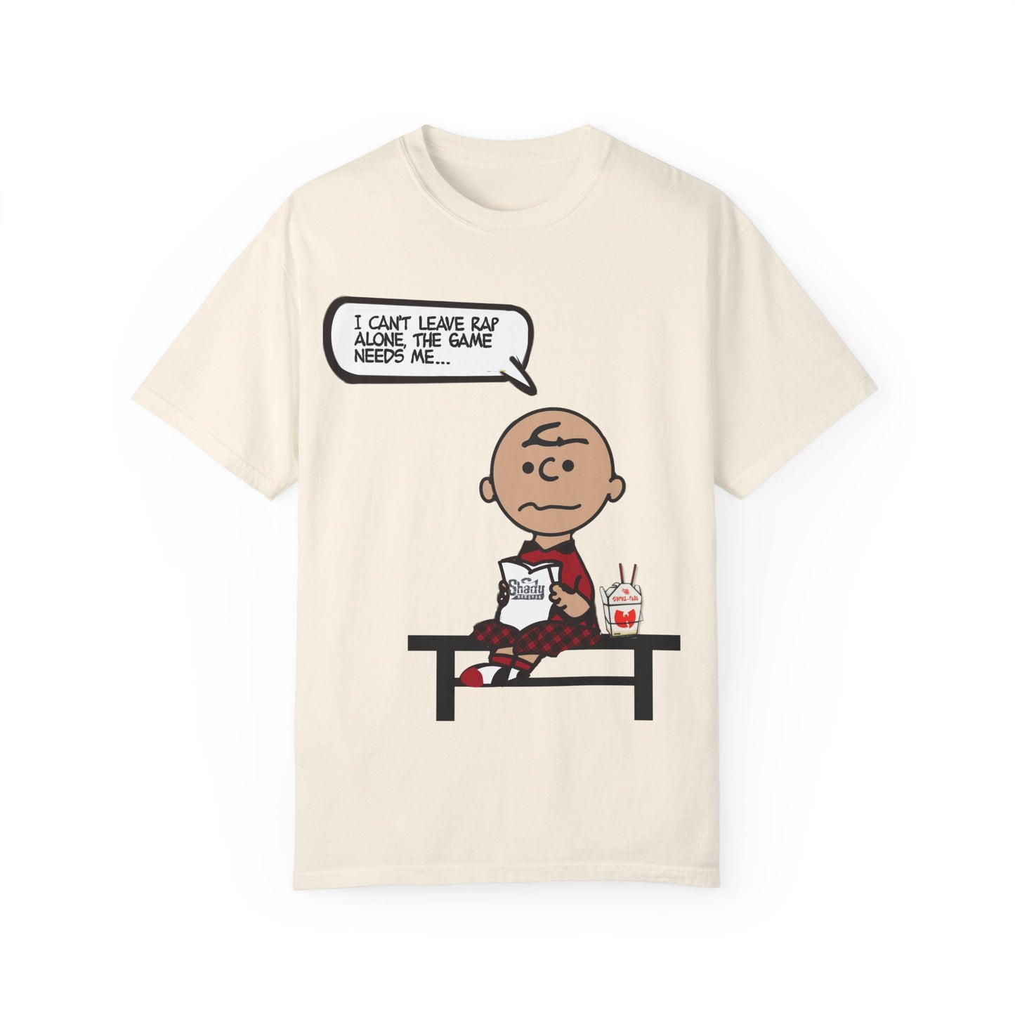 "The Game Needs Me" Charlie Brown Sneaker Match Tee – Air Jordan 1 Mid Gym Red