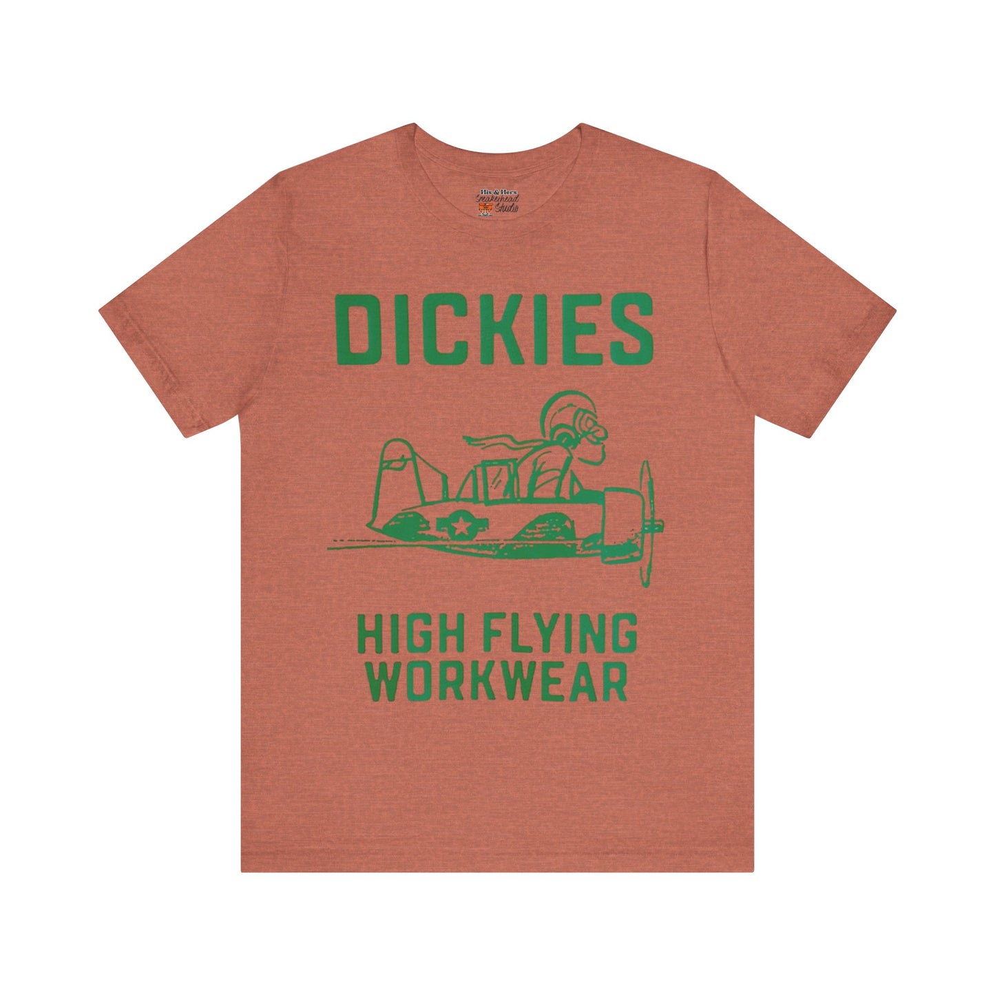 Vintage Style Dickies Workwear Tshirt Match for Adidas Campus VULC In Green