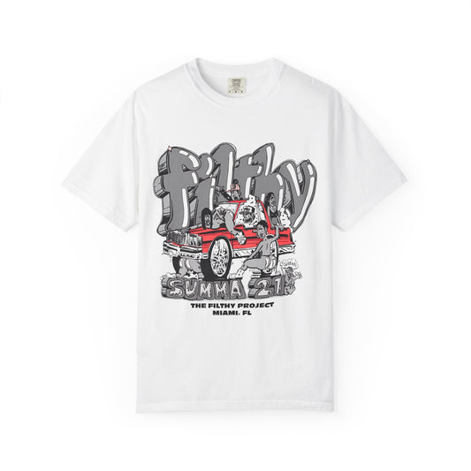 Filthy Project "Summa 21" Throwback Tee | Sneaker Match for Nike Air Max LTD 3 Wolf Grey Bright Crimson