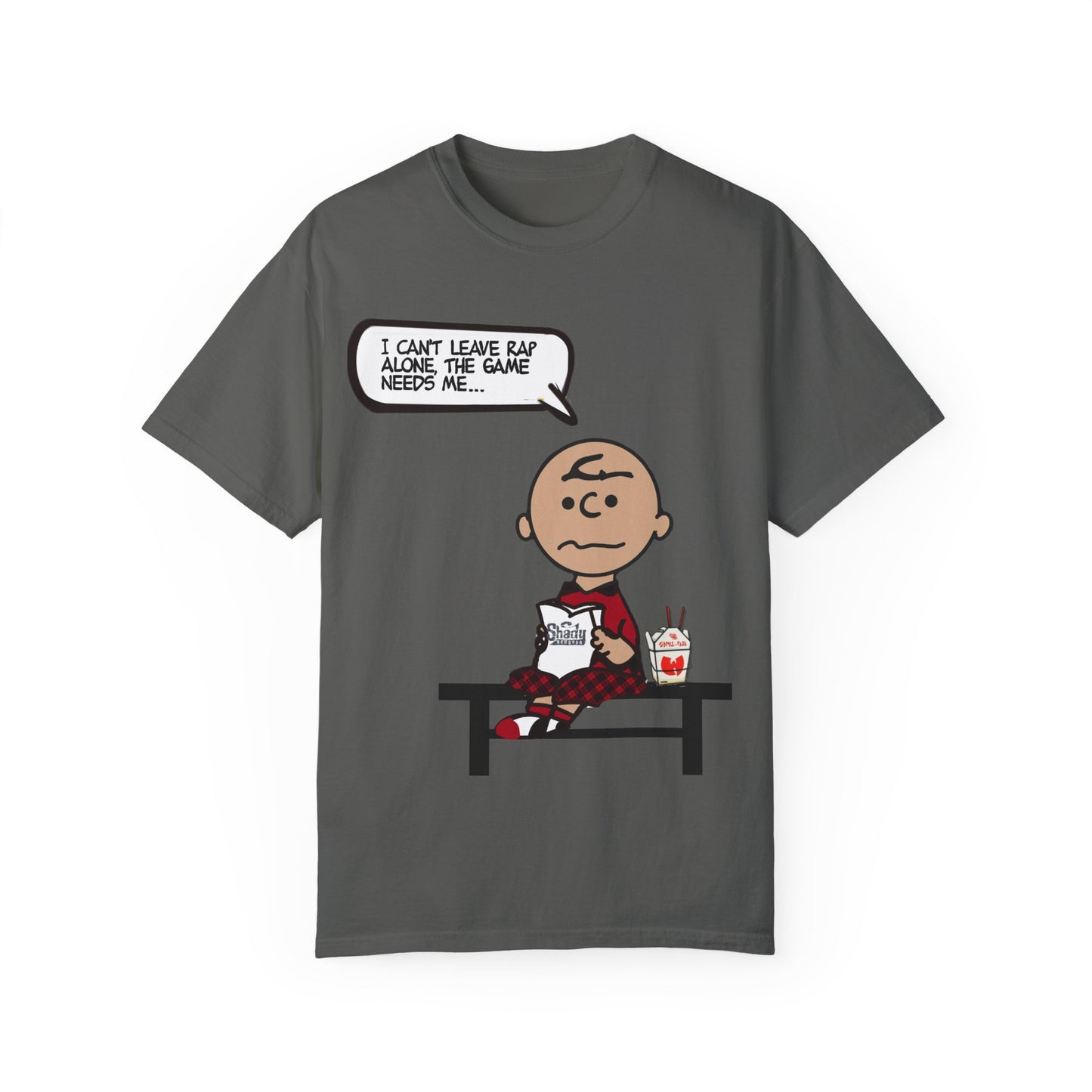 "The Game Needs Me" Charlie Brown Sneaker Match Tee – Air Jordan 1 Mid Gym Red