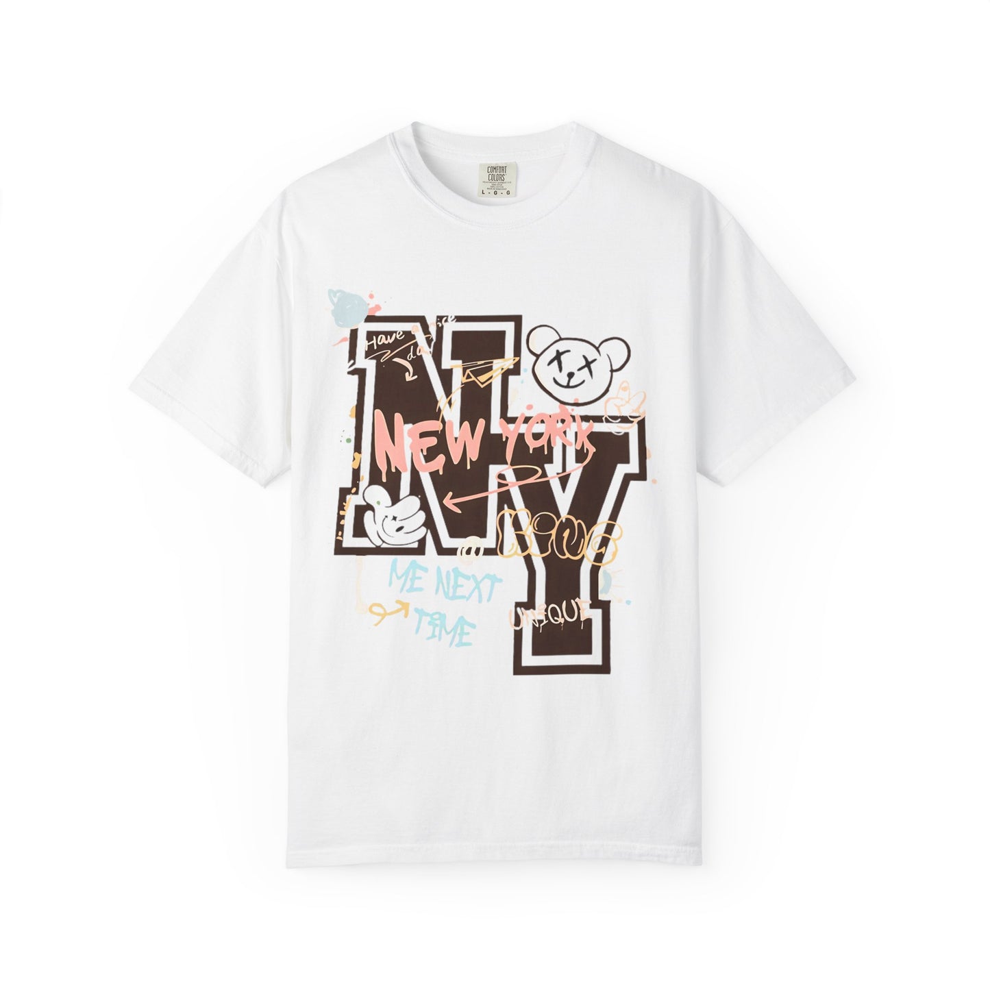 New York Chaos Tee  Comfort Colors Sneaker Match T-Shirt | Nike Dunk Glacier Blue Arctic Orange Match | Street Art Graphic