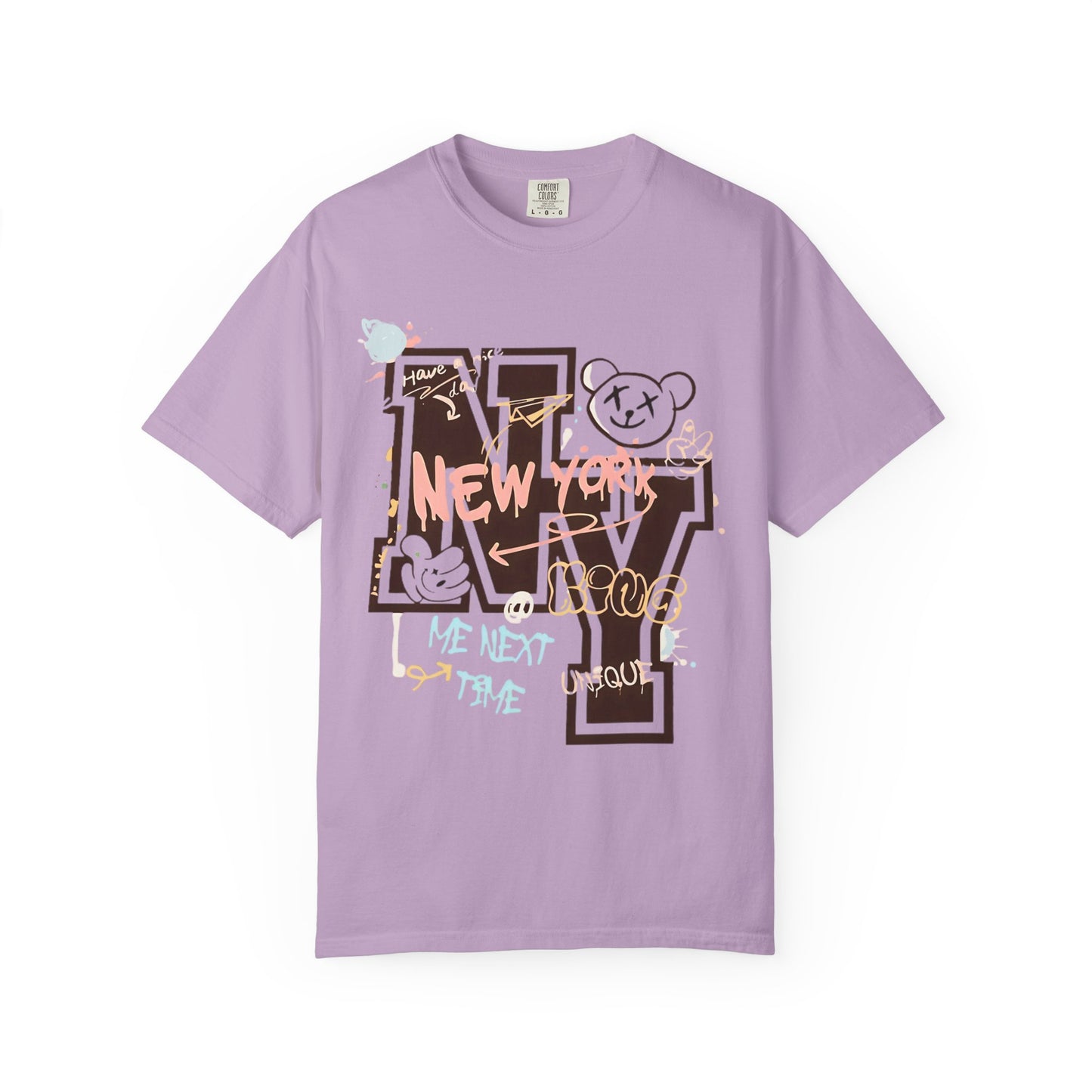 New York Chaos Tee  Comfort Colors Sneaker Match T-Shirt | Nike Dunk Glacier Blue Arctic Orange Match | Street Art Graphic