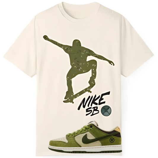 Verdy Flight” Skateboard Tee – Match for  Yuto Horigome x Nike SB Dunk Low ‘Matcha