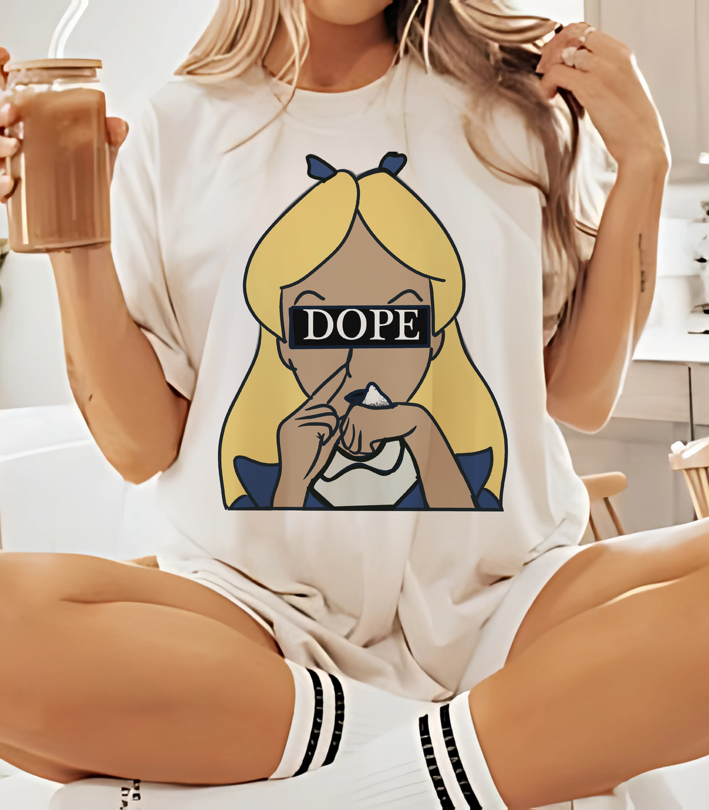 Ain't Nobody As Dope As Alice Tee Match For Jordan 1 KO high Laney
