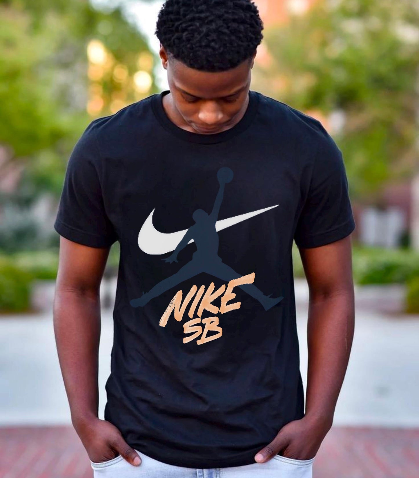 Jordan x SB Jumpman Tee Match for Jordan 4 Retro Navy