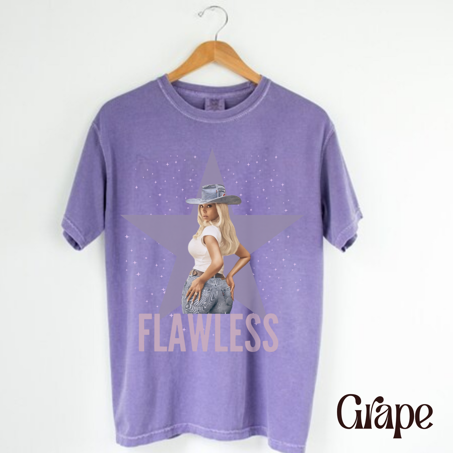 "Flawless" Indigo Haze Sneaker Match Tee – Give Them Bey Collection