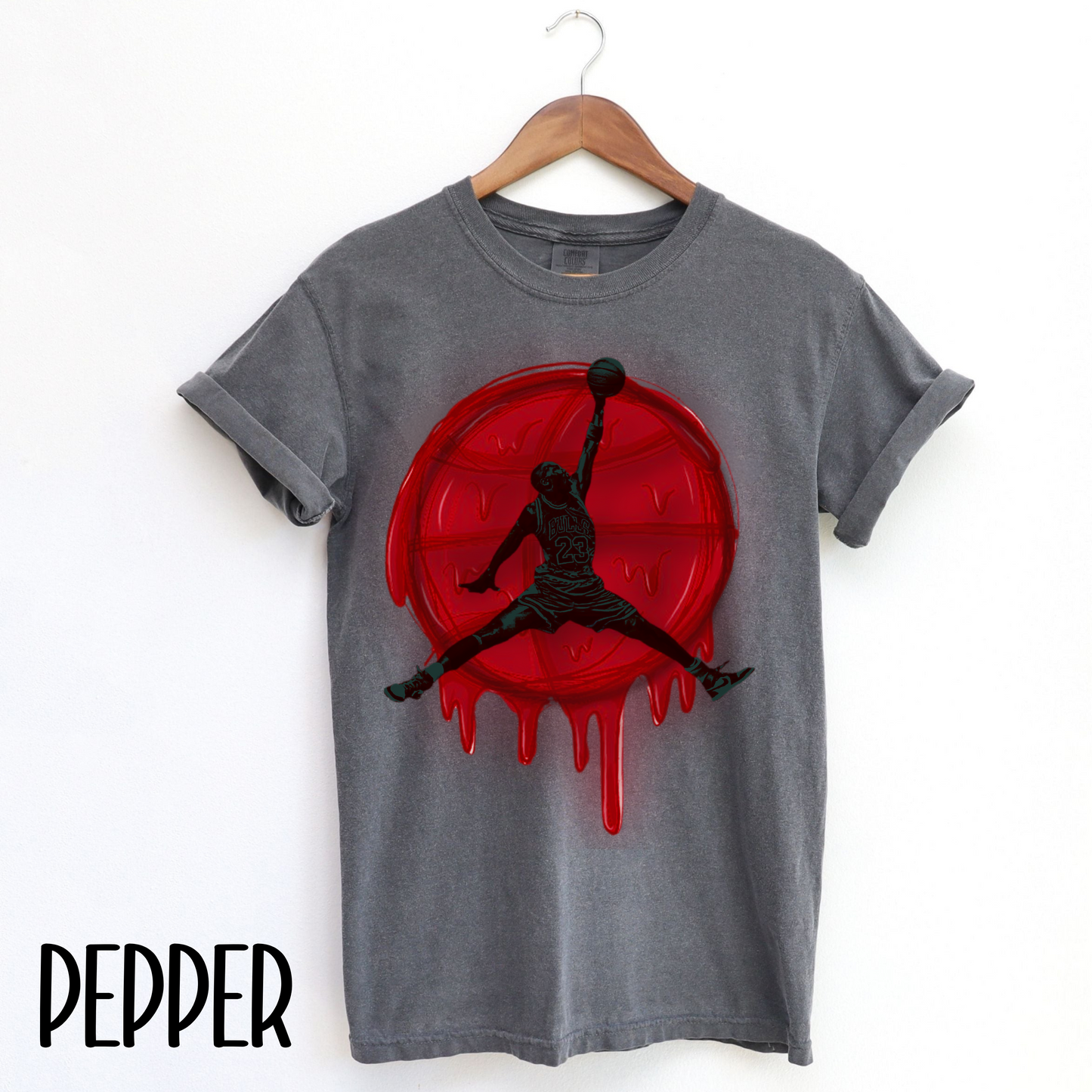 Drip Like MJ – “Bred Drip” Sneaker Match Tee Jordan 1 Retro High OG Bred