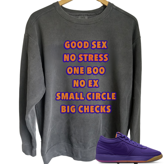 Life of Luxury Sneaker Match Crewneck Nike Book 1 Court Purple