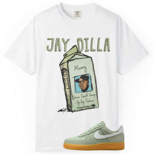 "Missing Legends: J Dilla Memorial Tee match for Air Force 1 in  Jade Horizon