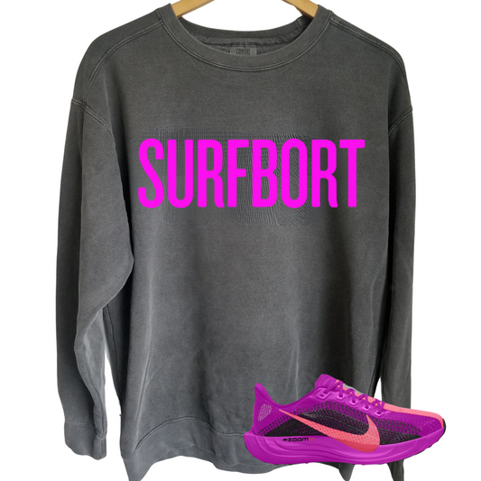 Surfbort Drunk In Love Crewneck Pegasus Plus in Vivid Purple