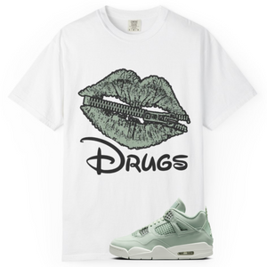 Snitch Free Jordan 4 Retro Sea foam and Sail Sneaker Match Tee