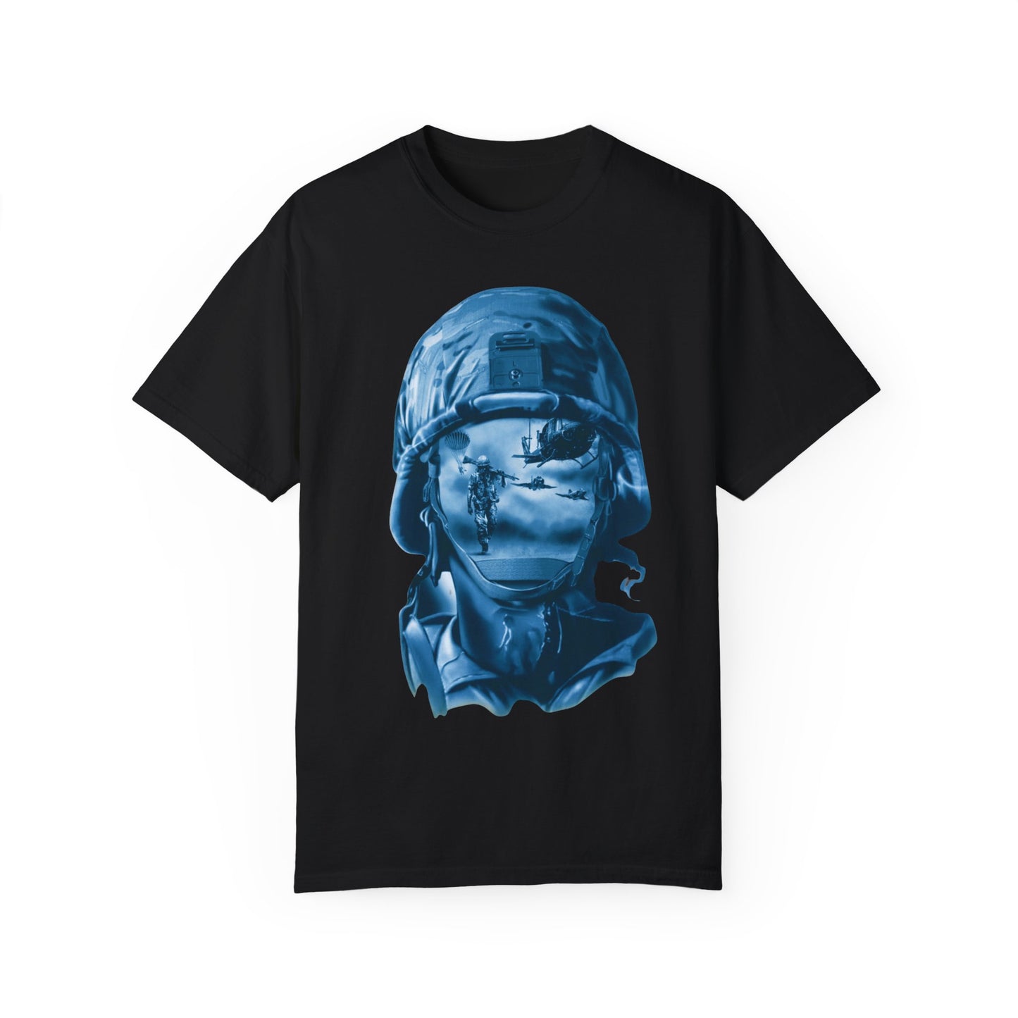 “Anonymous Soldier” Sneaker Match Tee– Designed for Jordan 4 Retro Military Blue